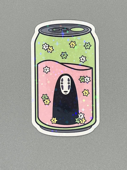 Studio Ghibli Soda Can Sticker Pack - No-Face Totoro Soot Sprites and Star Candy - Great for Water Bottles, Laptops, Journals, Scrapbooking