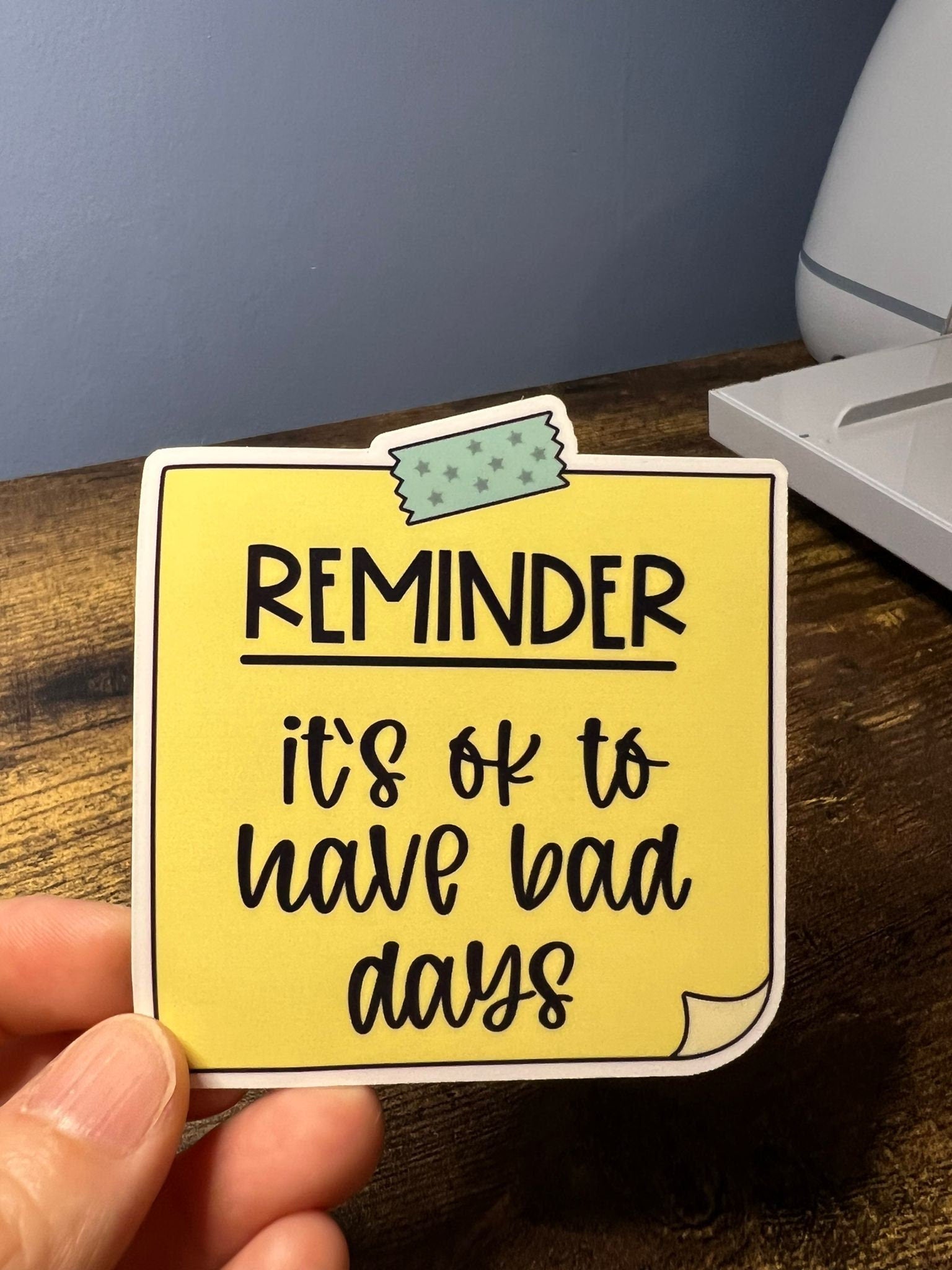 Reminder Note Motivational Stickers - Happy Sticky Note Messages - Self Care Reminders - Bottles, Calendars, Notebooks, Folders!