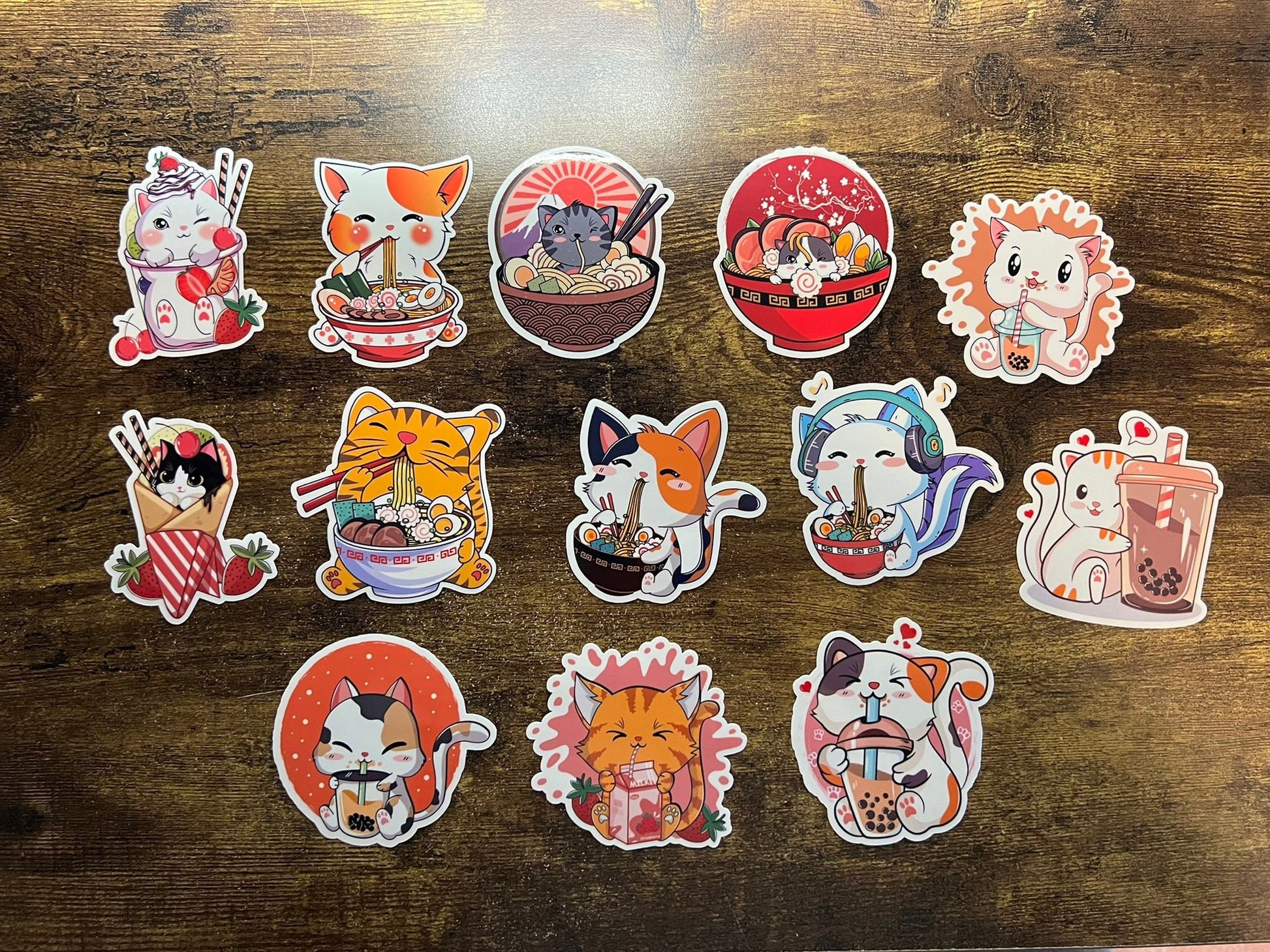Boba Kitty Sticker - Calico Cat - Die Cut - Great for Bottles, Calendars, Notebooks, Folders!  - Weatherproof