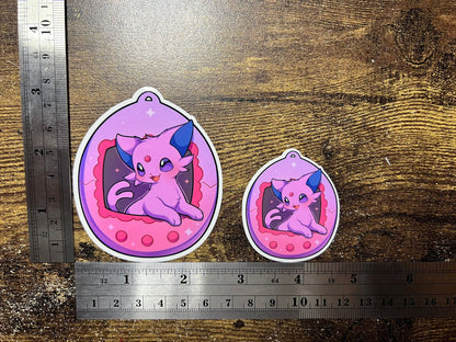 Leafeon Tamagotchi Die Cut Sticker - Eeveelutions Pokemon Sticker - Great for Bottles, Calendars, Notebooks, Folders!  - Weatherproof
