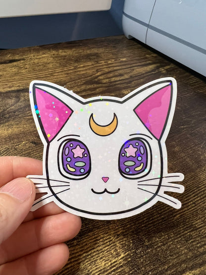 Retro Cat 2" Sticker Pack - Die Cut - Luna, Artemis, Diana - Great for Water Bottles, Notebooks, Folders, Laptops, and More