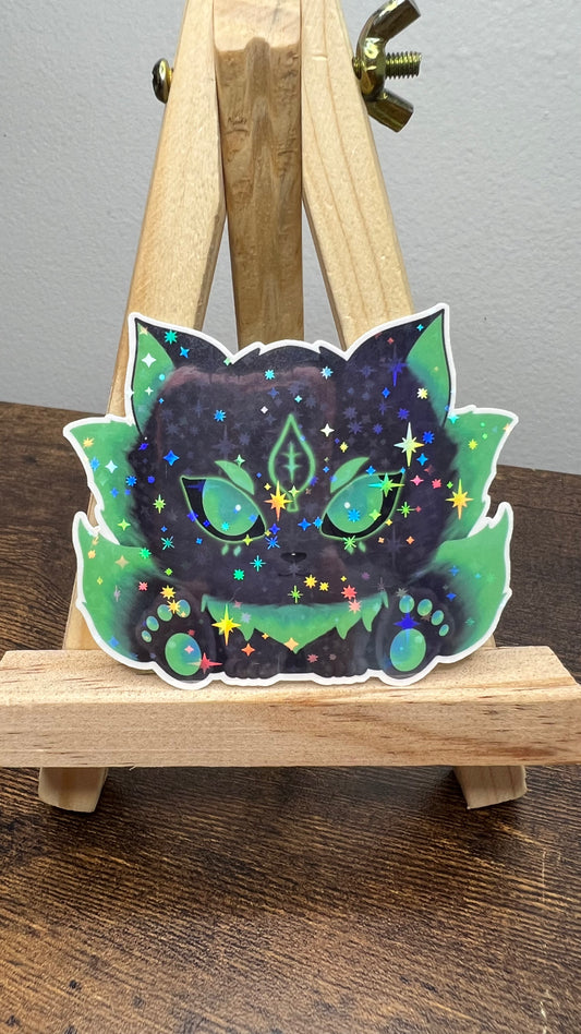 Four-Tailed Kitsune Sticker - Nature Theme - Die Cut